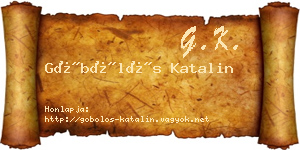 Göbölös Katalin névjegykártya
